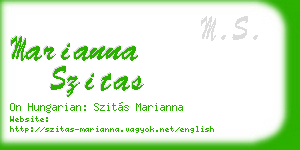 marianna szitas business card